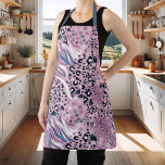 Abstract Paars Zebra - Dierlijke printpatroon Schort<br><div class="desc">Abstract Paars Zebra Leopard Animal Print Pattern Schort</div>