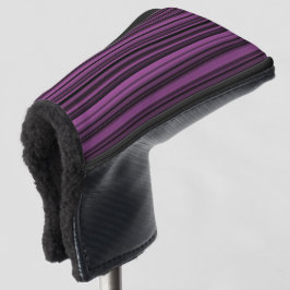 Abstract Paars Zwart Strepen Golfheadcover