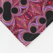 Abstract Paars zwart-valteken Fleece Deken (Hoek)