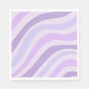 Abstract paarsblauw groovy streep vloeibaar patroo servet