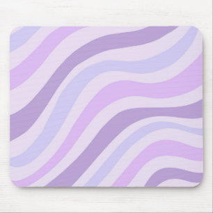 Abstract paarsblauwe groovy streep vloeibaar patro muismat