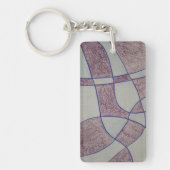 Abstract paarse acrylen sleutelhanger (Voorkant)