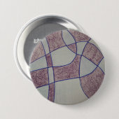 Abstract paarse badge knop ronde button 7,6 cm (Voorkant /achterkant)