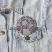 Abstract paarse badge knop ronde button 7,6 cm (In situ)