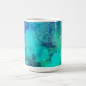 Abstract Paarse blauw inktpatroon Koffiemok (Center)