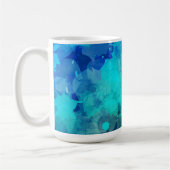 Abstract Paarse blauw inktpatroon Koffiemok (Links)