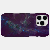 abstract paarse en blauwe diamantpatroon Case-Mate iPhone case (Achterkant (horizontaal))