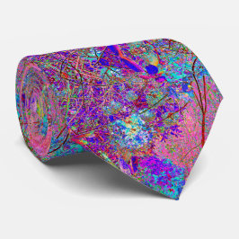 Abstract paarse en blauwe hortensia met magenta stropdas