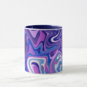 Abstract Paarse en blauwe wervelontwerp Mok (Midden)