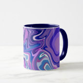 Abstract Paarse en blauwe wervelontwerp Mok (Voorkant rechts)