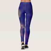 Abstract paarse en roze bokeh gemusterde leggings (Achterkant)