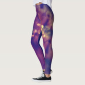 Abstract paarse en roze bokeh gemusterde leggings (Links)