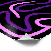 Abstract paarse, geel, oranje en roze ontwerp perfect poster (Hoek)