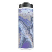 Abstract paarse & gouden mineraaderen thermosbeker (Voorkant)