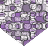 Abstract Paarse, grijze en zwarte cirkelpatroon Medium Tafelloper (Hoek)