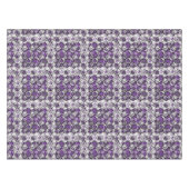 Abstract Paarse, grijze en zwarte cirkelpatroon Tafelkleed (Voorkant (Horizontaal))
