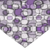 Abstract Paarse, grijze en zwarte cirkelpatroon Tafelkleed (Gekanteld)