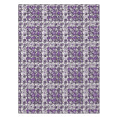 Abstract Paarse, grijze en zwarte cirkelpatroon Tafelkleed (Voorkant)