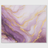 Abstract Paarse Marmer Cadeaupapier (Vlak)
