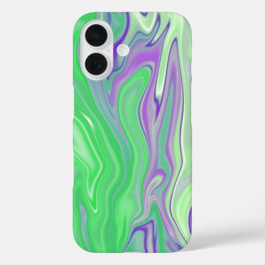 abstract paarse marmer en limoen Case-Mate iPhone case (Achterkant)