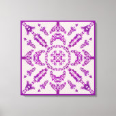 Abstract Paarse Orchidee Bloem Ontwerp Patroon Kun Canvas Afdruk (Voorkant)