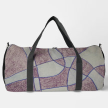 Abstract Paarse Print Knip Naai Tas