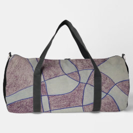Abstract Paarse Print Knip Naai Tas