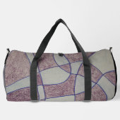 Abstract Paarse Print Knip Naai Tas (Achterkant)