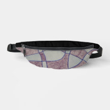 Abstract Paarse Print Knip Naai Tas