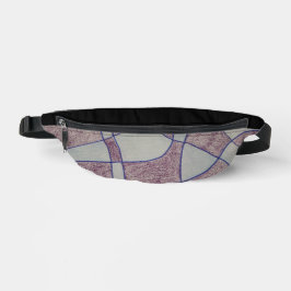 Abstract Paarse Print Knip Naai Tas