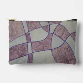 Abstract Paarse Print Knip Naai Tas