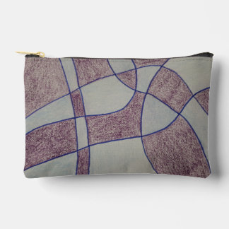 Abstract Paarse Print Knip Naai Tas