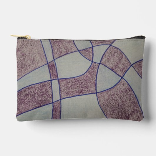 Abstract Paarse Print Knip Naai Tas (Voorkant)