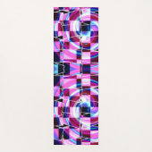 Abstract Paarse Roze Vierkantjes Geometrisch Patro Yogamat (Voorkant)