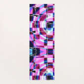 Abstract Paarse Roze Vierkantjes Geometrisch Patro Yogamat (Achterkant)