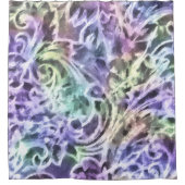 Abstract Paarse Tinten Ontwerp Douchegordijn (Voorkant)