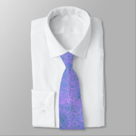 Abstract Paarse Webby Tie Dye Stropdas