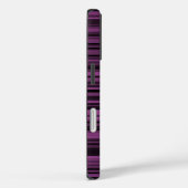 Abstract Paarse Zwarte Strepen Case-Mate iPhone Case (Achterkant / Rechts)