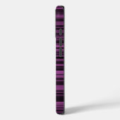 Abstract Paarse Zwarte Strepen Case-Mate iPhone Case (Achterkant / Links)