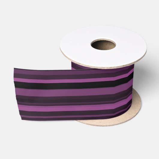 Abstract Paarse Zwarte Strepen Satijnen Lint (Spoel)