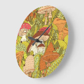 Abstract paddenstoelenbos: artistiek patroon grote klok (Hoek)