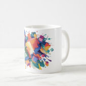 Abstract Paint Collision Koffiemok (Voorkant rechts)