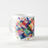 Abstract Paint Collision Koffiemok (Voorkant links)