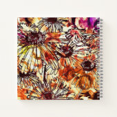 Abstract Paint Daub Sunflower Pattern Notitieboek (Achterkant)