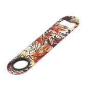 Abstract Paint Daub Sunflower Pattern Speed Flessenopener (Achterkant Gekanteld)