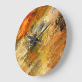 abstract paint metal orange black red  grote klok (Hoek)