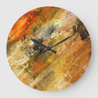 abstract paint metal orange black red  grote klok