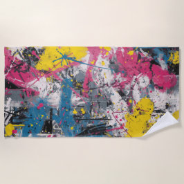 Abstract Paint Splash Urban Art Strandlaken