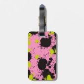 Abstract Paint Splatter Pattern Bagagelabel (Achterkant verticaal)