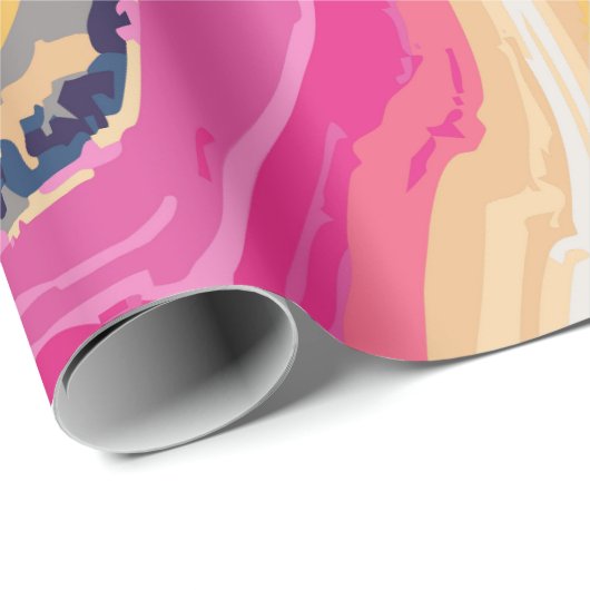 Abstract Paint Zig-Zag Pattern – Artistic Bold Cadeaupapier (Rol Hoek)